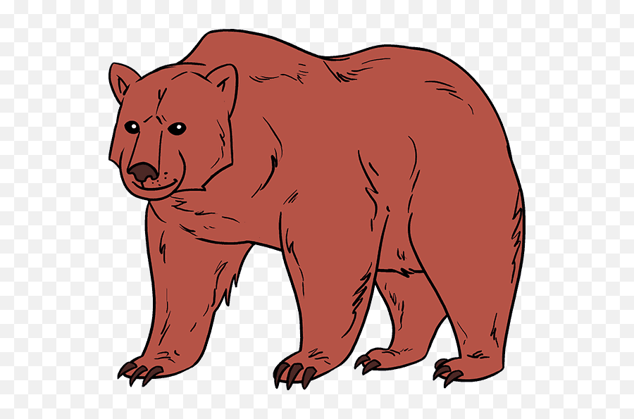 How To Draw A Bear In A Few Easy Steps - Sun Bear Easy To Draw Emoji,Grizzly Bear Emoji