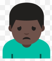 Man Frowning Emoji Clipart - Brown Facepalm Emoji,Male Shrug Emoji