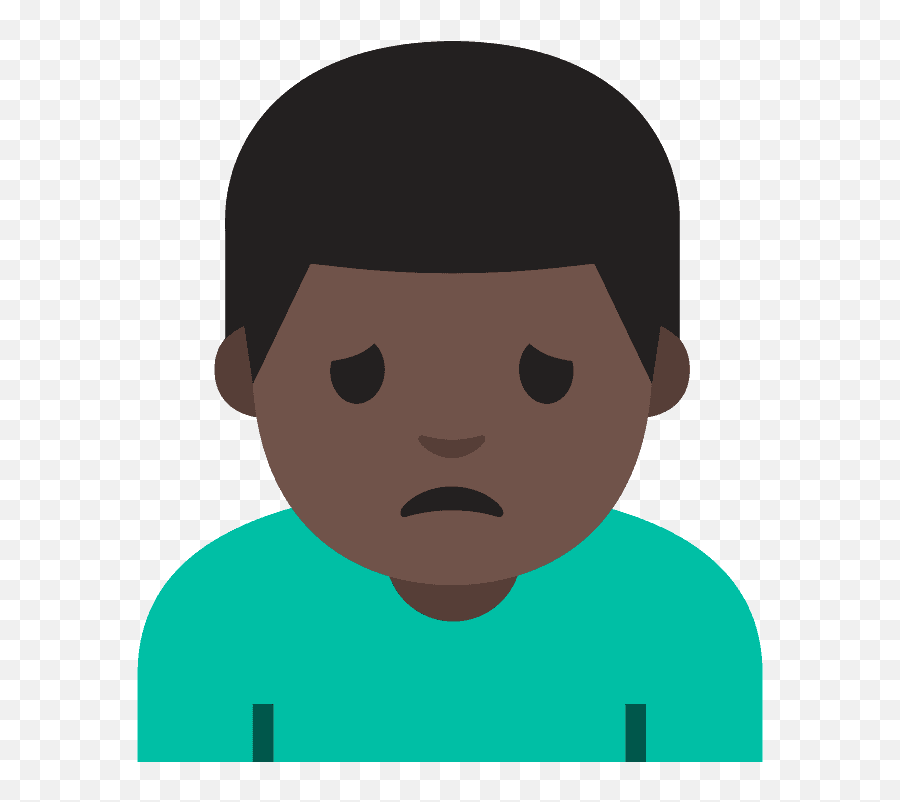 Man Frowning Emoji Clipart - Brown Facepalm Emoji,Male Shrug Emoji