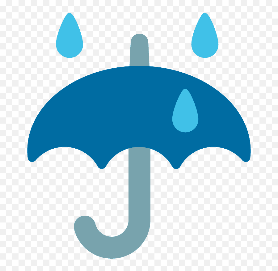 Umbrella With Rain Drops Emoji Clipart - Transparent Background Umbrella Clipart Png,Water Drops Emoji