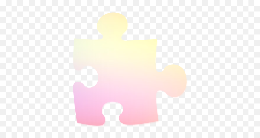 Puzzle Gradient Sticker - Silhouette Emoji,Jigsaw Emoji