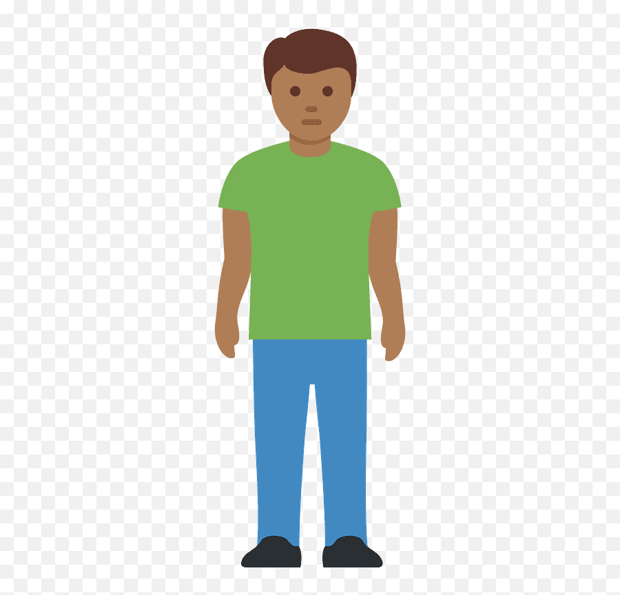 Man Standing Emoji Clipart Free Download Transparent Png - Homem Em Pé Emoji Pele Morena,Male Emojis