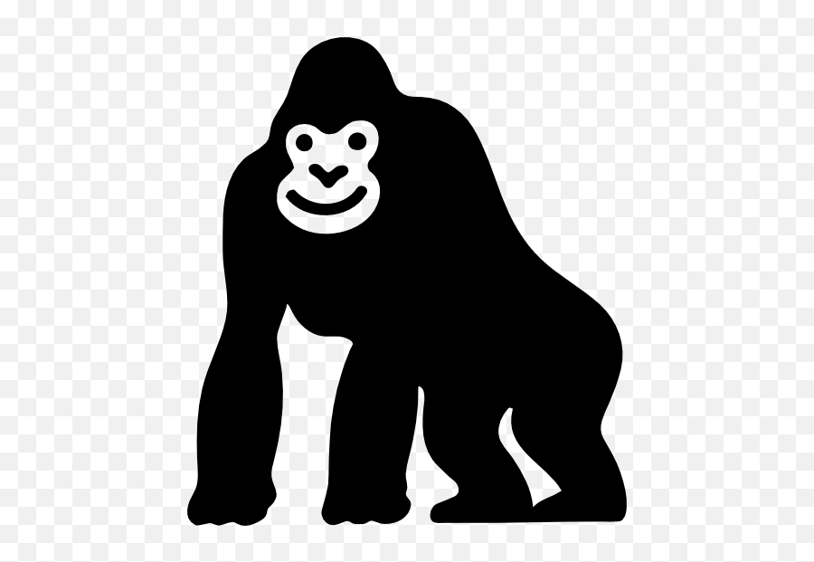 Happy Gorilla Ape Sticker - Clip Art Emoji,Gorilla Emoji