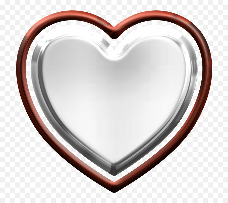 Heart Metallic Valentine - Metal Heart Png Emoji,Gift Heart Emoji
