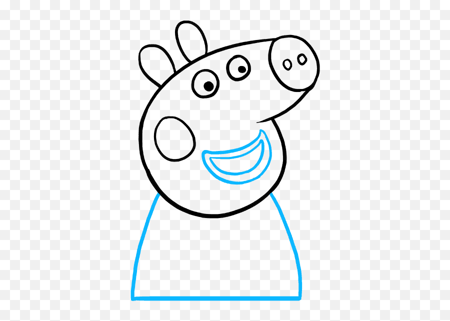 How To Draw Peppa Pig - Really Easy Drawing Tutorial Peppa Pig For Kids Drawing Easy Emoji,Pig Nose Emoji