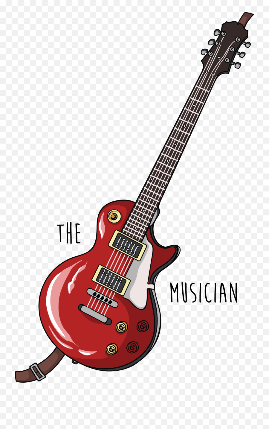 The Musician Vector T Shirt Design Artwork - Electric Guitar Emoji,Romania Flag Emoji