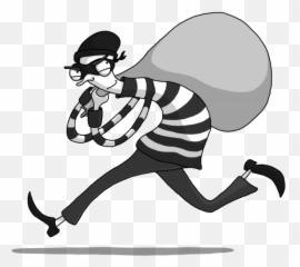 House Clipart Theft - Thief Black And White Emoji