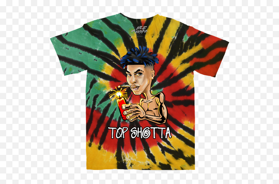 Dynamite Rasta Tie Dye T - Shirt Nle Choppa Shirt Top Shotta Emoji,Tie Dye Emoji