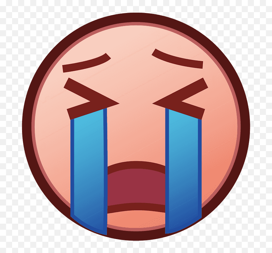 Loudly Crying Face Emoji Clipart - Emoji Loudly Crying Face,Cry Face Emoji Png