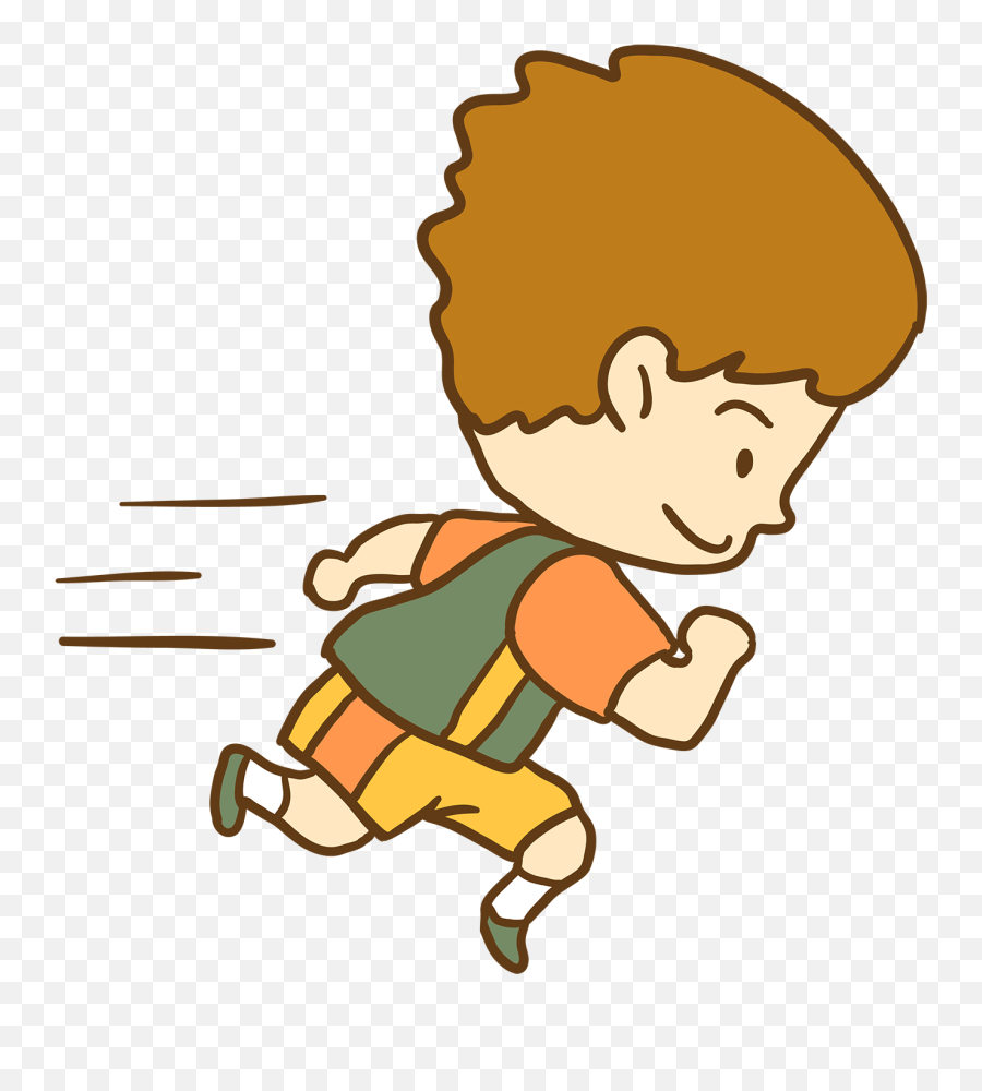Boy Running Cartoon Png Clipart - Cartoon Kid Running Png Emoji,Runner Emoji