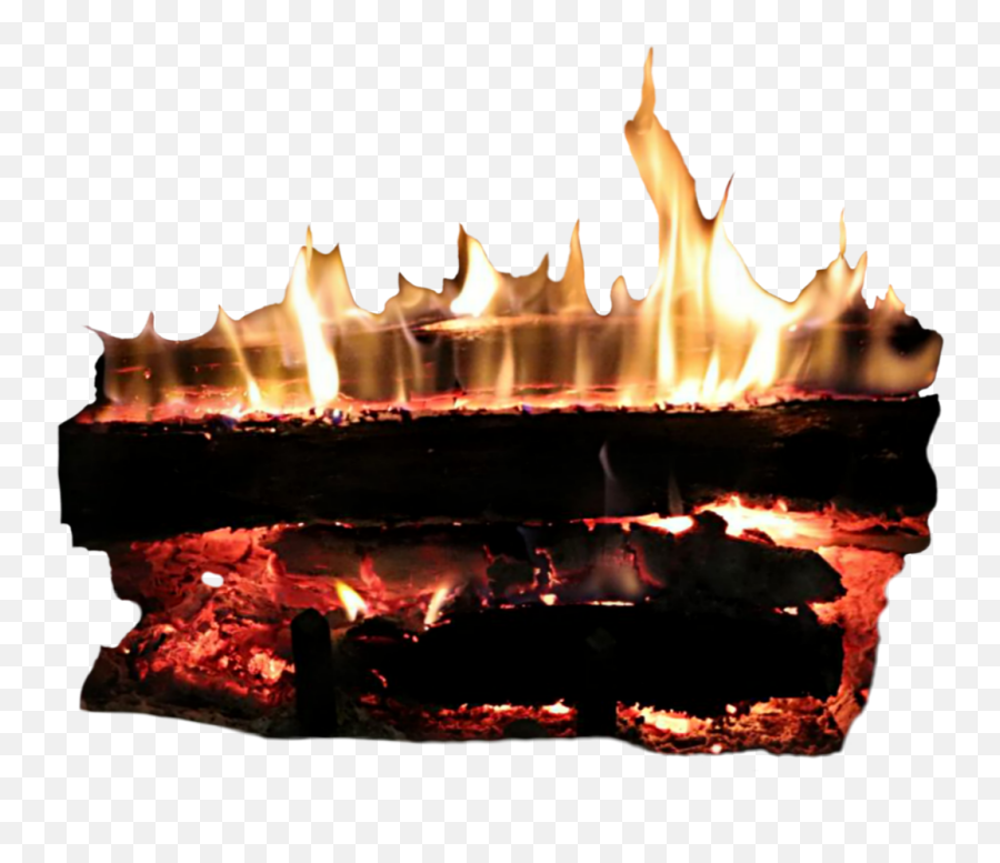 Fire Logs Sticker - Vertical Emoji,Fireplace Emoji
