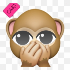 Monkey Eyes Sticker - Mouth Emoji