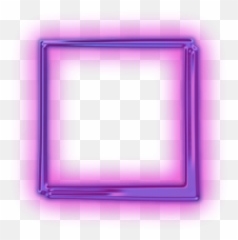 Box Purplesquare Freetoedit - Neon Square Transparent Png Emoji