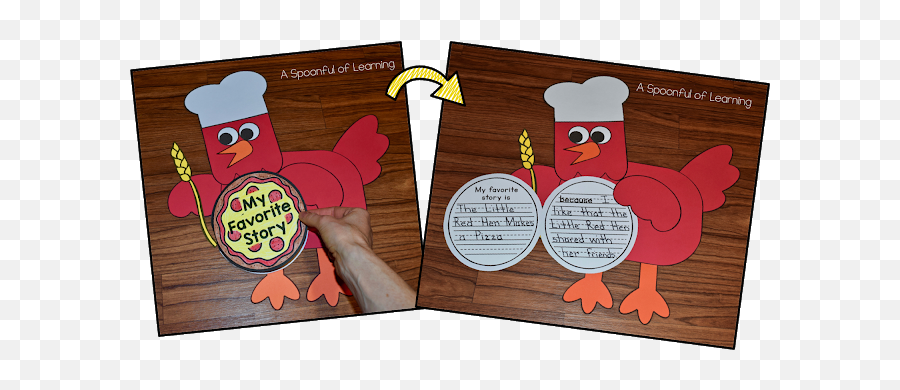 The Little Red Hen - A Spoonful Of Learning Illustration Emoji,Flipping The Bird Emoticon