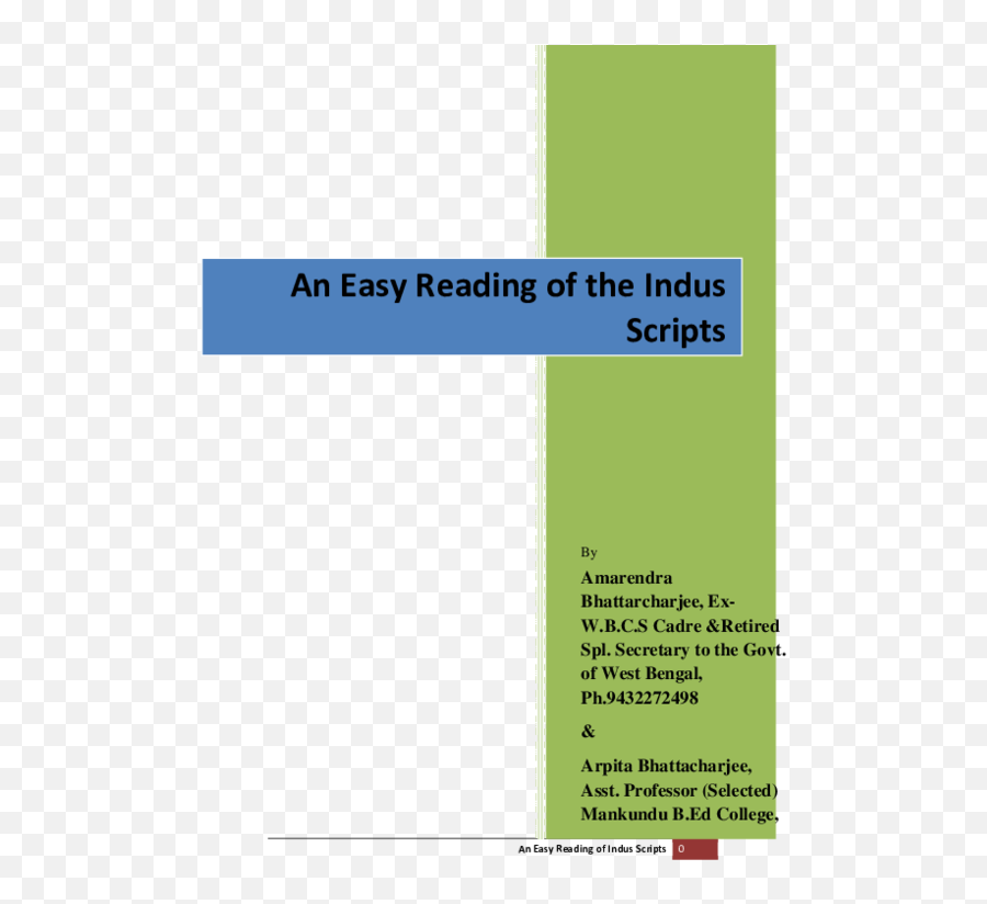 Pdf An Easy Reading Of The Indus Scripts Amarendra - Vertical Emoji,Hook Em Horns Emoticon
