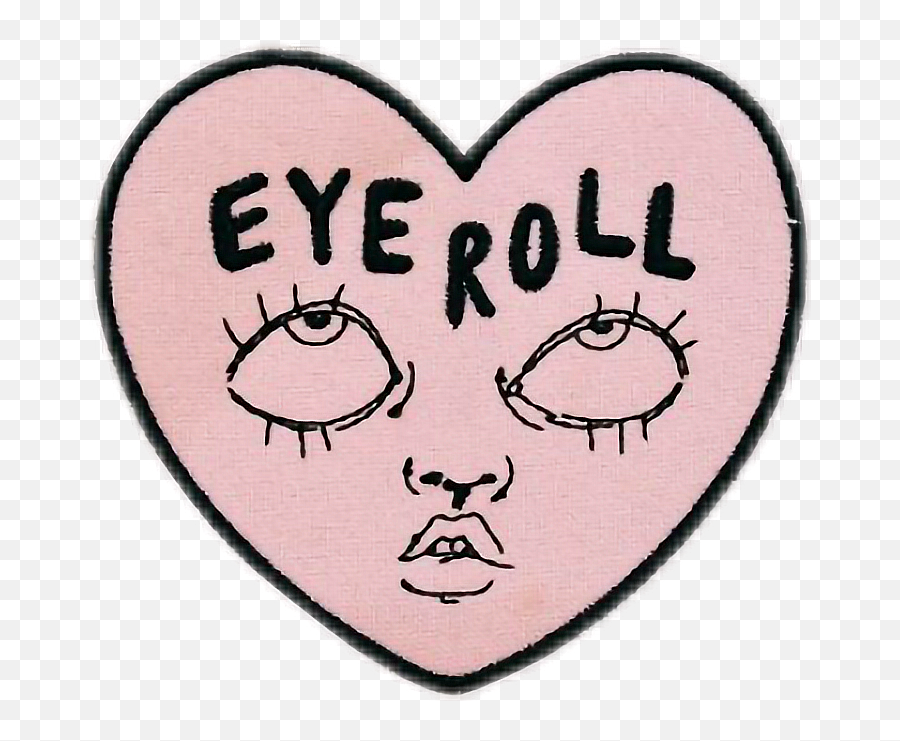 Eyes Heart Eyeroll - Clip Art Emoji,Eye Roll Emoji Text