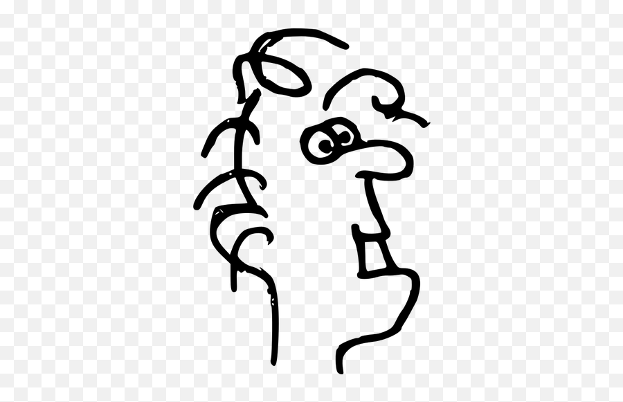 Comic Head Sketch - Gambar Sketsa Kepala Kartun Emoji,Donkey Emoticon