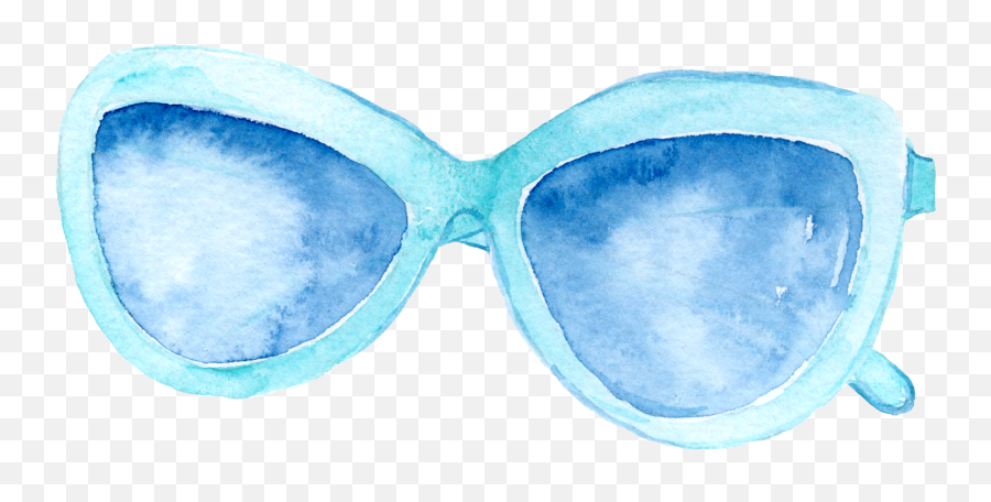Pin - Watercolor Sunglasses Png Emoji,Puts On Sunglasses Emoticon
