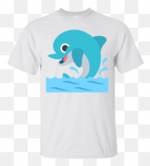 Happy Dolphin Emoji T - Animal,Womens Emoji Shirt