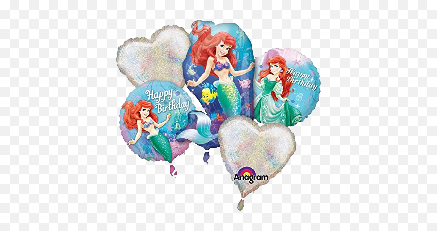 The Little Mermaid Ariel Party Supplies - Little Mermaid Balloon Bouquet Emoji,The Little Mermaid Emoji