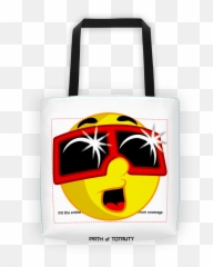 Emoji W Eclipse Glasses Path Of Totality Solar - Tote Bag