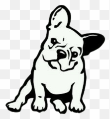 Transparent Background French Bulldog Clipart - Easy French Bulldog Drawing Emoji,Bulldog Emoji