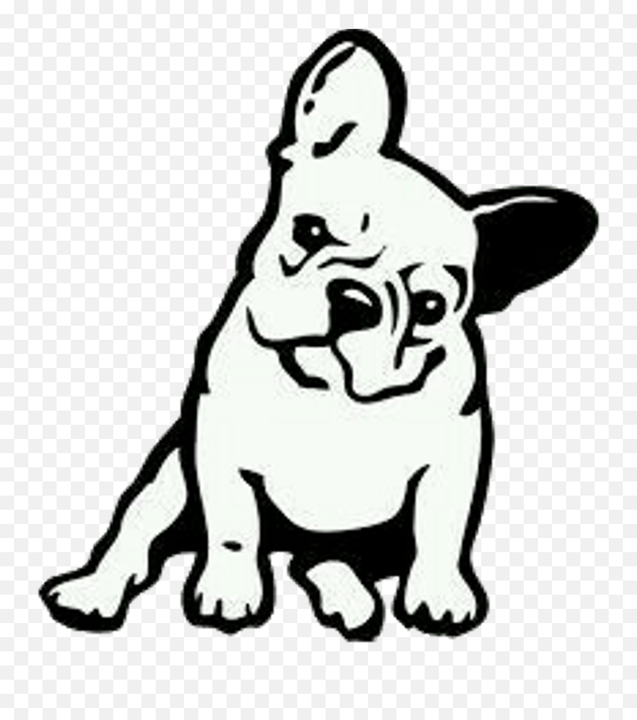 Transparent Background French Bulldog Clipart - Easy French Bulldog Drawing Emoji,Bulldog Emoji