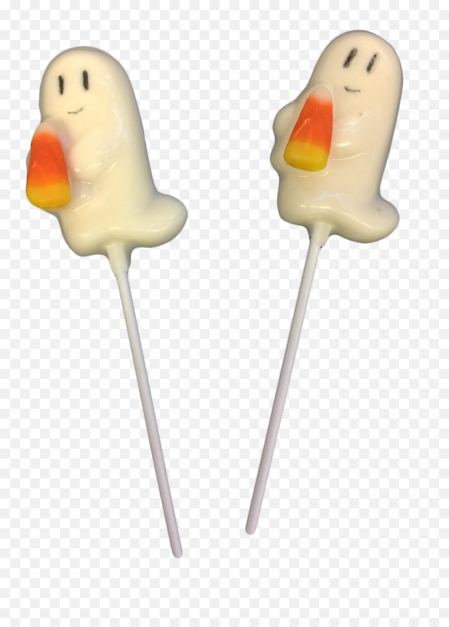 Ghost Lollipops With Candy Corn - Lollipop Emoji,Candy Corn Emoji