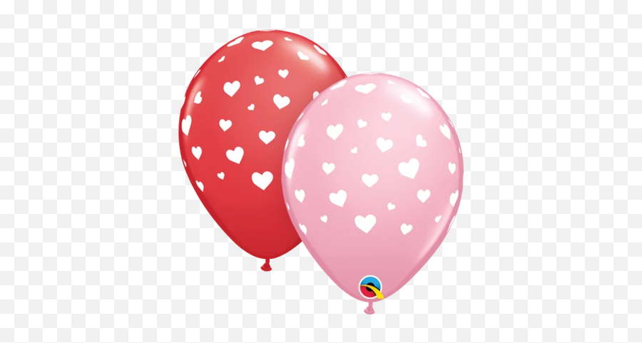 Hearts 11 Inch Printed Latex Helium Balloons Balloon Place - Qualatex Random Heart Latex Balloons Emoji,Heart Emoji Balloon