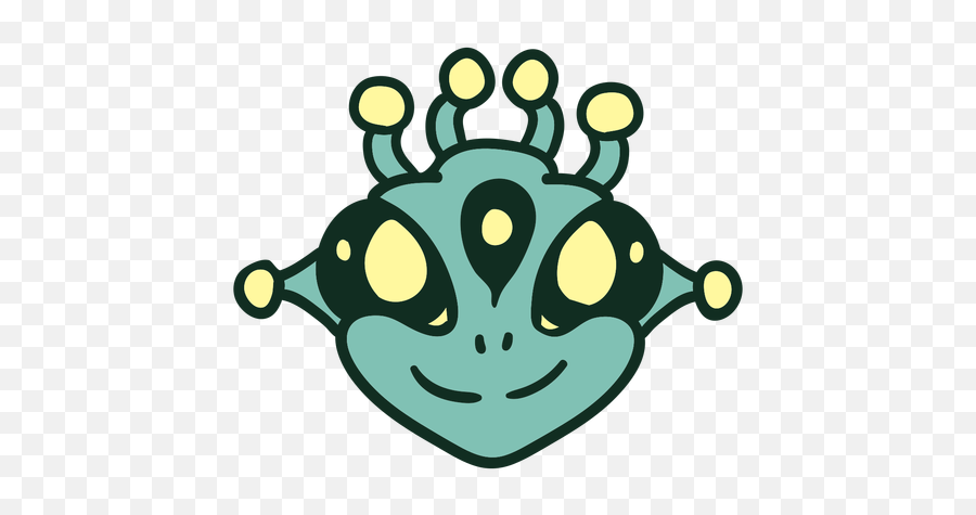 Alienu0027s Head 3 Eyed Stroke - Transparent Png U0026 Svg Vector File Clip Art Emoji,Alien Head Emoticon Meaning