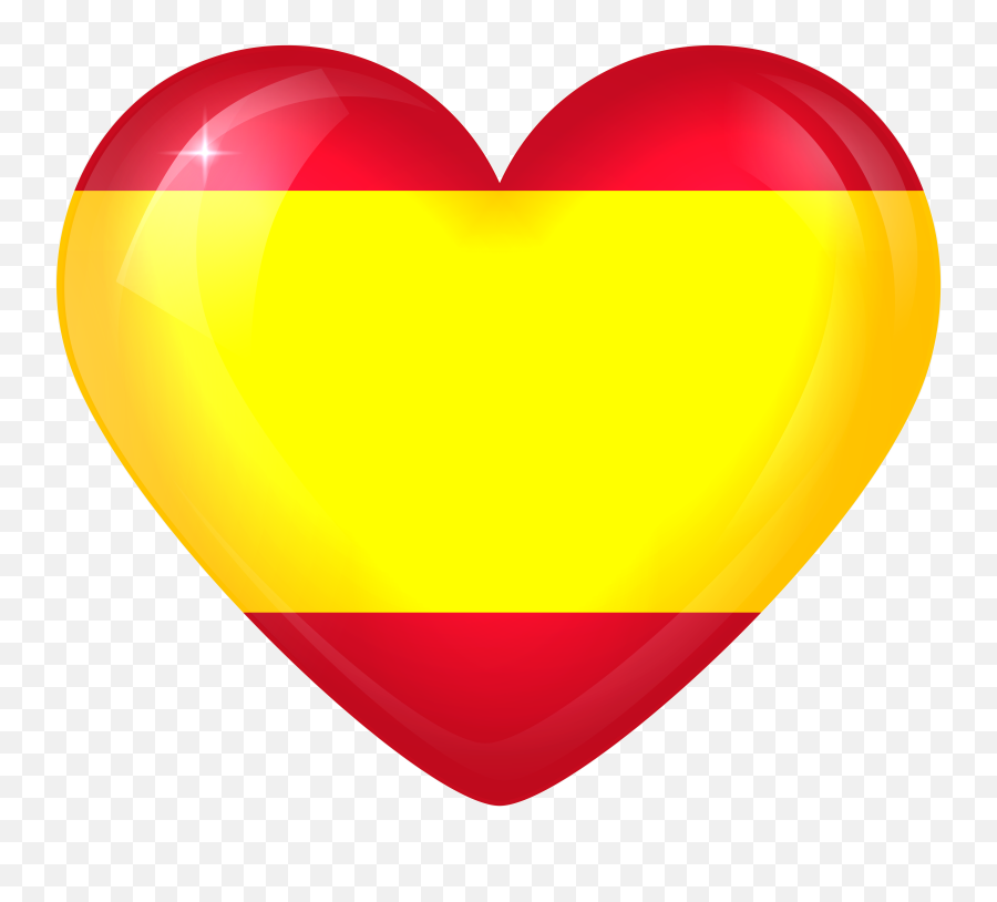 Spanish Clipart Transparent - Spanish Flag Heart Emoji,Flag Of Spain Emoji
