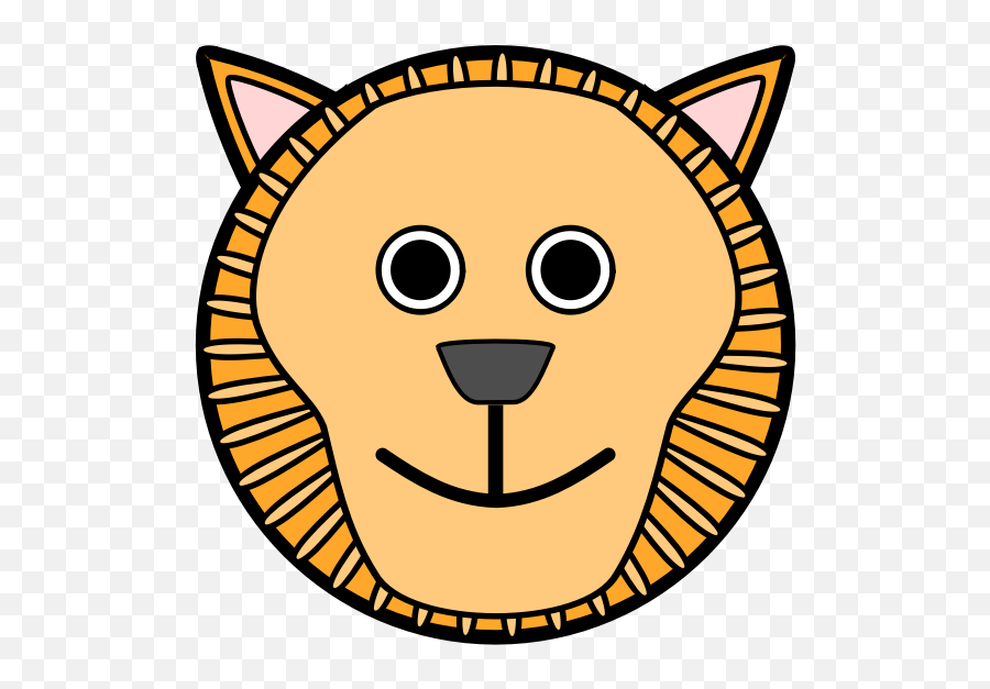 Lion Illustration Image - Lion Face Black And White Clipart Emoji,Cat ...