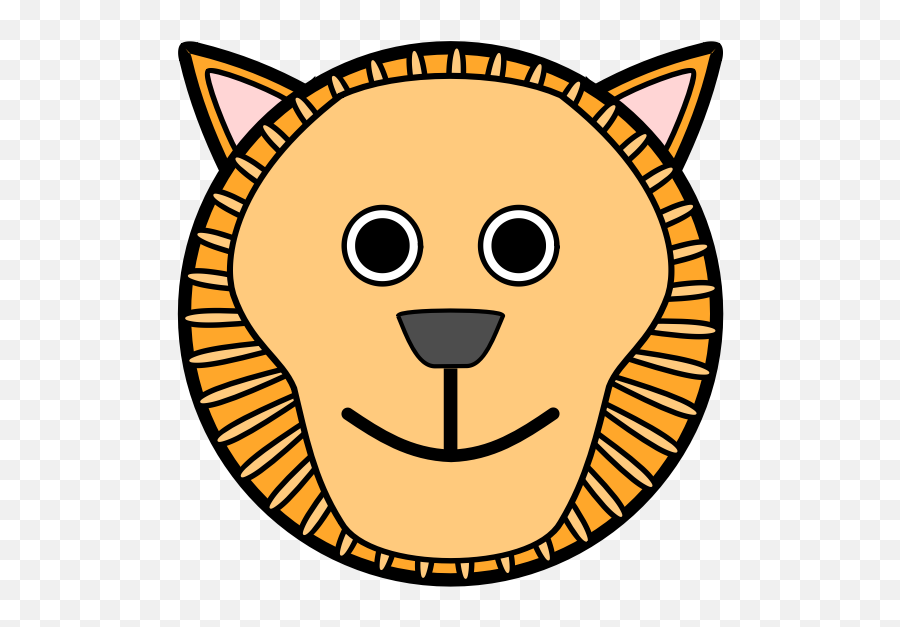 Lion Illustration Image - Lion Face Black And White Clipart Emoji,Cat Emoji