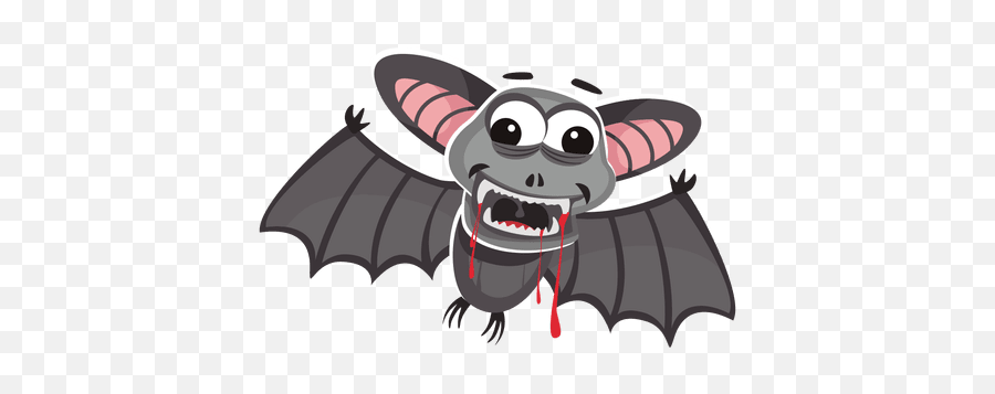 Halloween Bat Cartoon - Bloody Bat Cartoon Emoji,Bat Emoticon