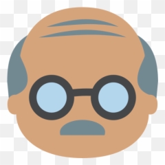 Anciano Tono De Piel Medio Emoji Imagen Grande De Alta - Clip Art,Emoji Sonriente