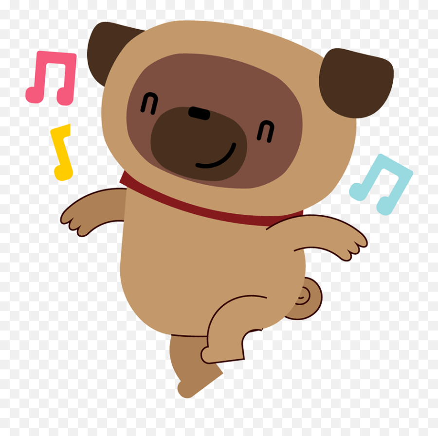 Janjo The Pug - Cartoon Emoji,Crossfit Emoji