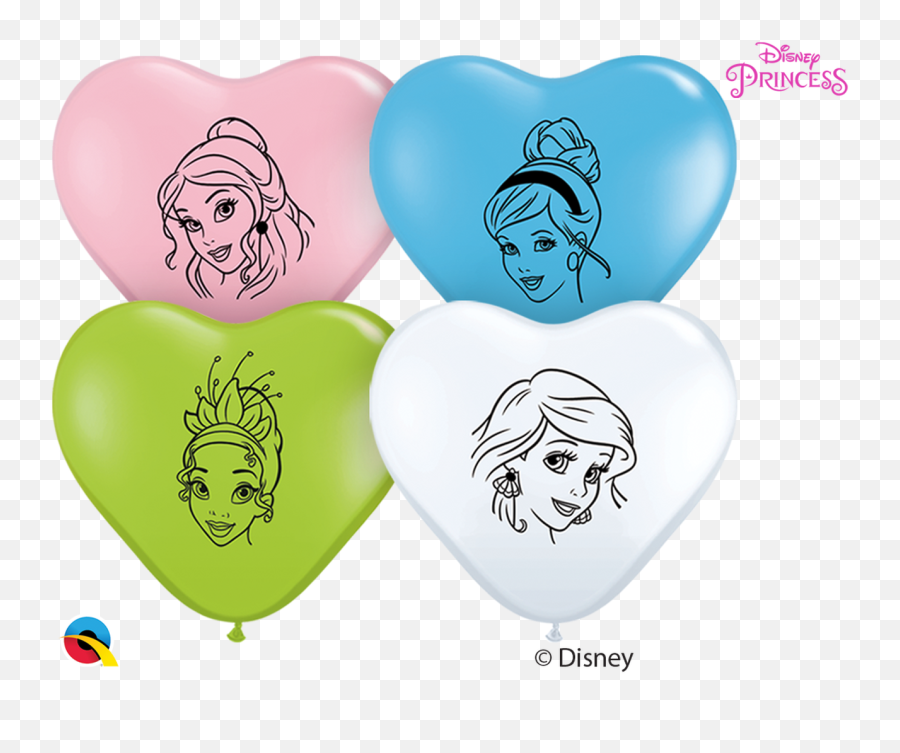 Disney Princess Heart Latex Assortment Emoji,Disney Princess Emoji