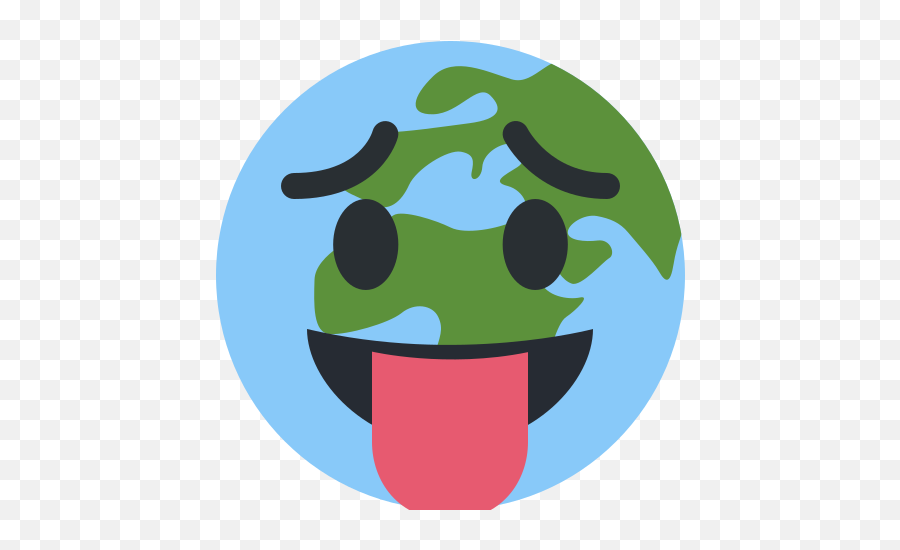 Sad Earth Emoji,Sticking Tongue Out Emoji