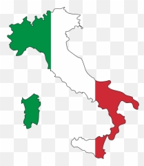 Flag Map Of Italy - Red White Green Emoji