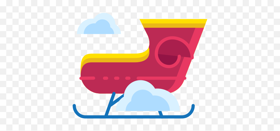 Fly Santa Sleigh Transportation Icon - Icon Emoji,Sleigh Emoji