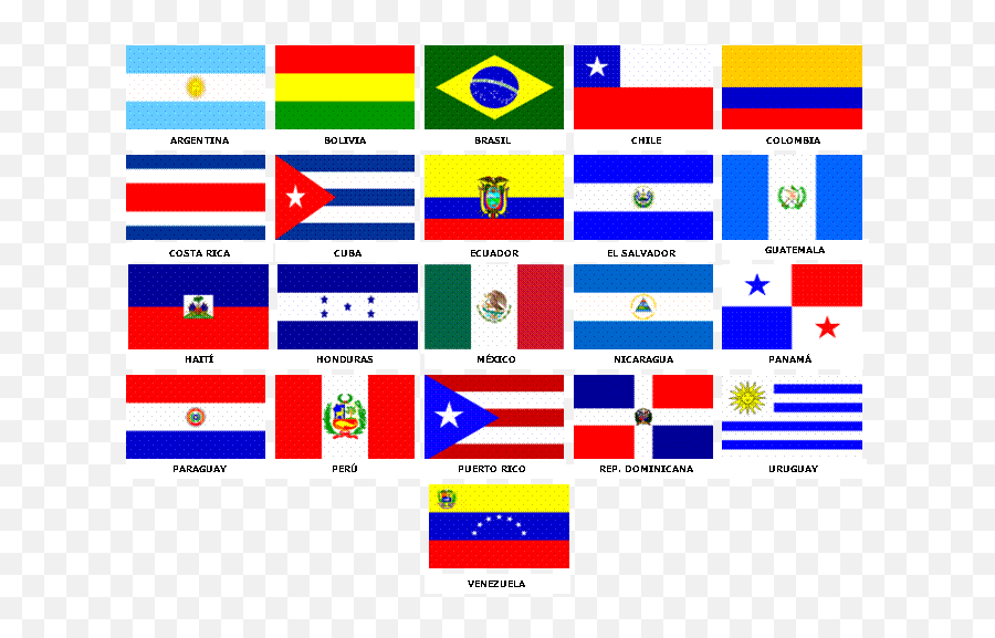 Flags Of Latin America - Latin American Countries Flags Emoji,British Flag And Queen Emoji