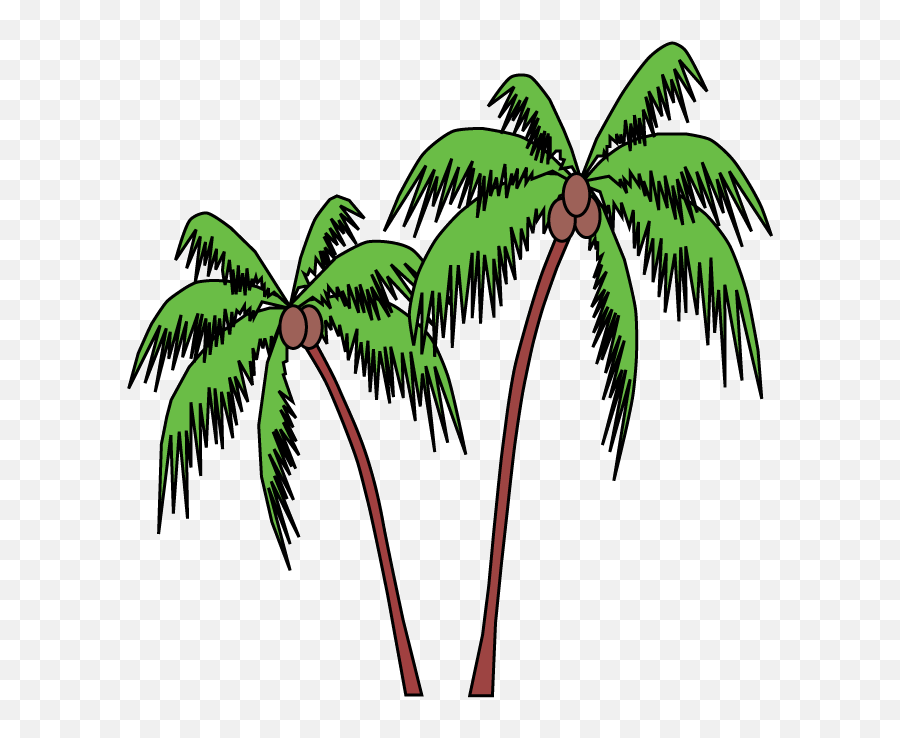 Emoticon - Palm Trees Cartoon Gif Emoji,Palm Tree Emoticons