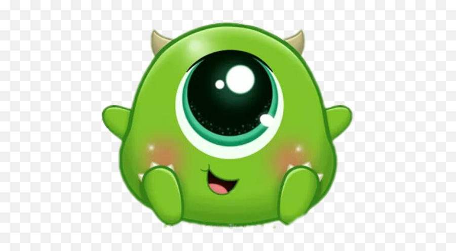 Cute Kawaii Animals Animal Mikewazowski - Monster Inc Mike Wazowski Bebe Emoji,Mike Wazowski Emoji