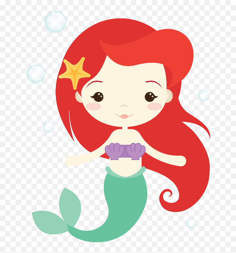 Cute Mermaid Drawings - Mermaid Clipart Transparent Background Emoji,The Little Mermaid Emoji