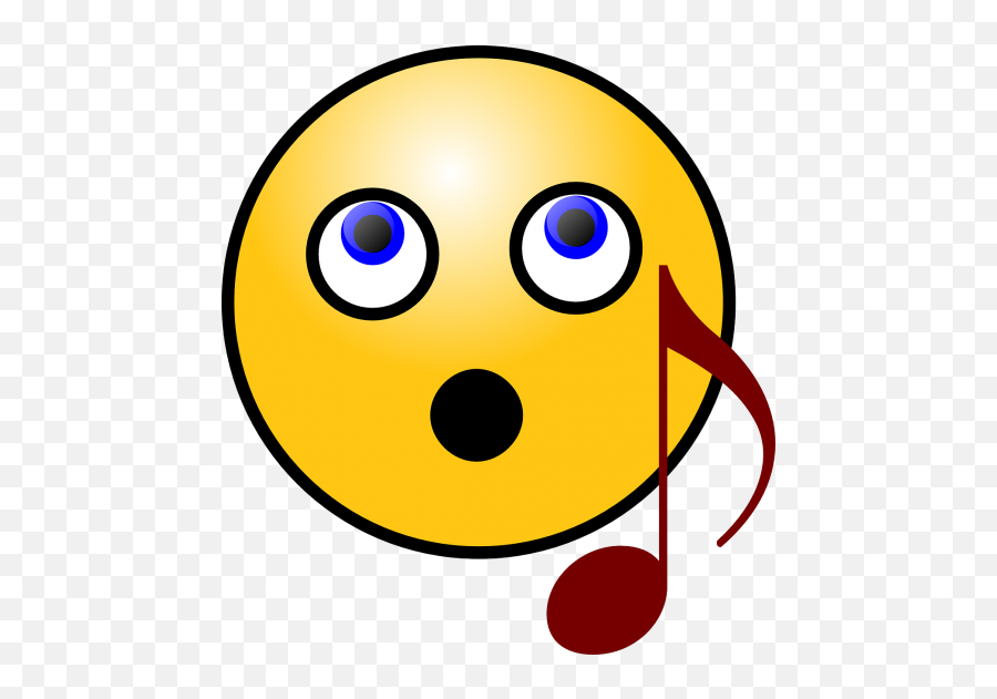 Choir Sing Sample Singer Music - Singing Smiley Face Emoji,Exercise Emoticon