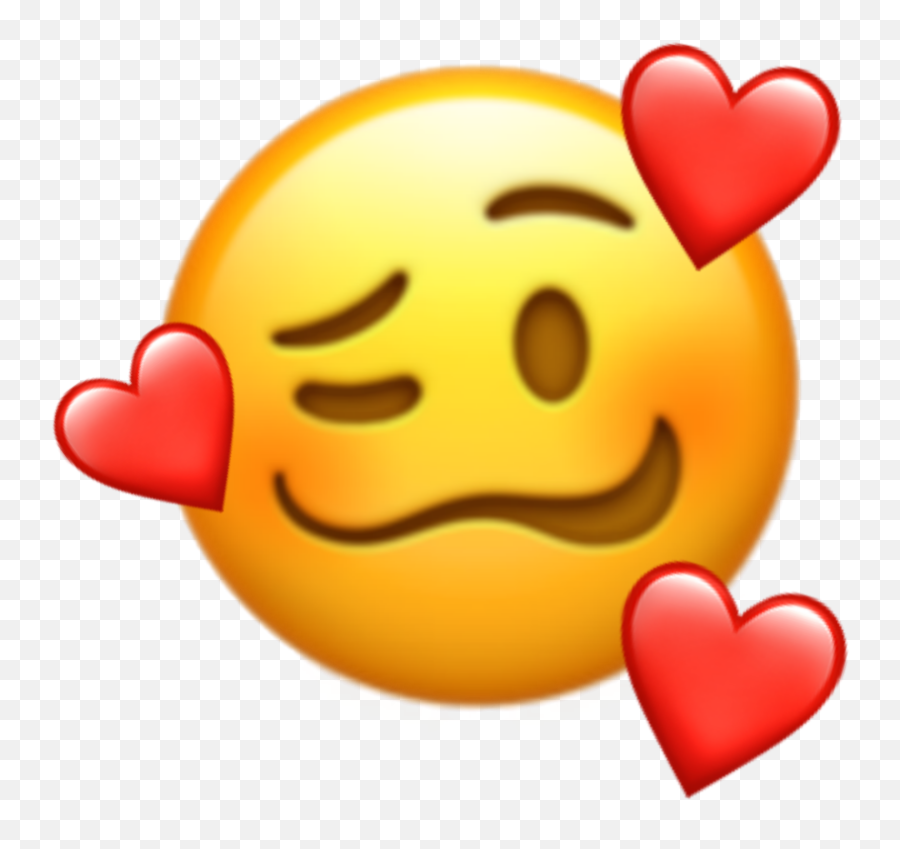Hearts Heart Heartemoji Emoji Smirk - Smiley,Smirk Emoji