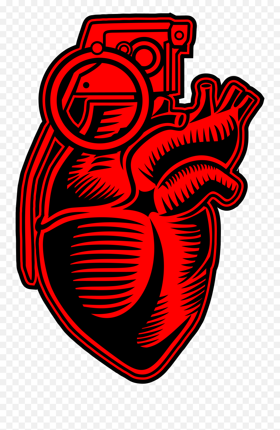 Heart Grenade Clipart - T Shirt Graphic Design Clipart Emoji,Grenade Emoji