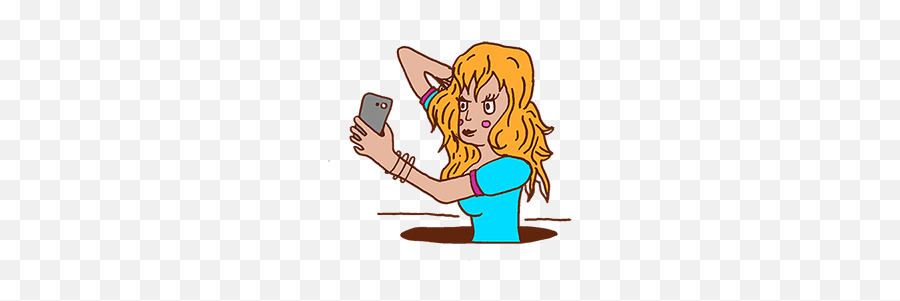 Selfie Girl Animation By Lane Kinkade Dribbble Cartoon - Cartoon Girl Taking A Selfie Gif Emoji,Jiffpom Emoji