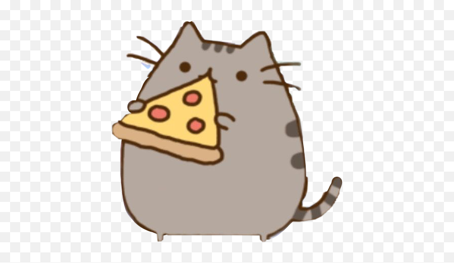 Pizza Pusheen Cat Food Eating Cute Please Use This Sti - Pusheen Cartoon Cat Emoji,Emoji Eating Pizza