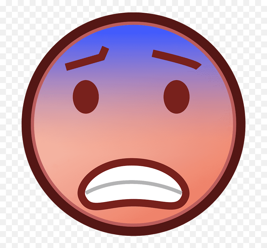 Fearful Face Emoji Clipart - Fearful Emoji,Scared Face Emoji